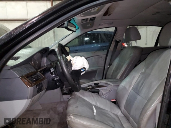 2007 BMW 5 Series 530i with VIN WBANE73517CM49989, listed as a Copart auction lot 88789365 with Not Provided miles and Non Repairable. Bid and sale history available at DreamBid. Image 7.
