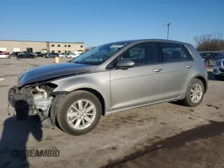 2019 Volkswagen Golf S with VIN 3VWG57AU9KM012736, listed as a Copart auction lot 46490485 with 118,942 mi miles and Salvage Title. Bid and sale history available at carsss.com. Image 1.