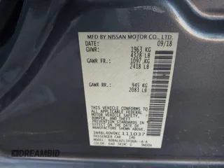 2019 Nissan Altima 2.5 SV with VIN 1N4BL4DV0KC111037, listed as a IAAI auction lot 41238586 with 98,002 mi miles. Bid and sale history available at carsss.com. Image 9.