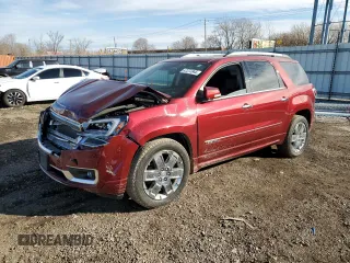 2015 GMC Acadia Denali z VIN 1GKKVTKD2FJ223188, wystawiony jako Copart lot #47277345 z przebiegiem Nie podano mil oraz Szkoda całkowita • Salvage title. Historia ofert i sprzedaży dostępna na DreamBid. Obrazek 1.