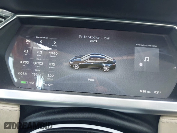 2014 Tesla Model S 60 with VIN 5YJSA1H12EFP39873, listed as a IAAI auction lot 42443414 with 132,773 mi miles and . Bid and sale history available at DreamBid. Image 7.