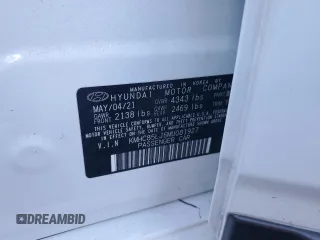 2021 Hyundai Ioniq Limited with VIN KMHC85LJ6MU081927, listed as a Copart auction lot 83955944 with 27,324 mi miles and Salvage title. Bid and sale history available at DreamBid. Image 14.