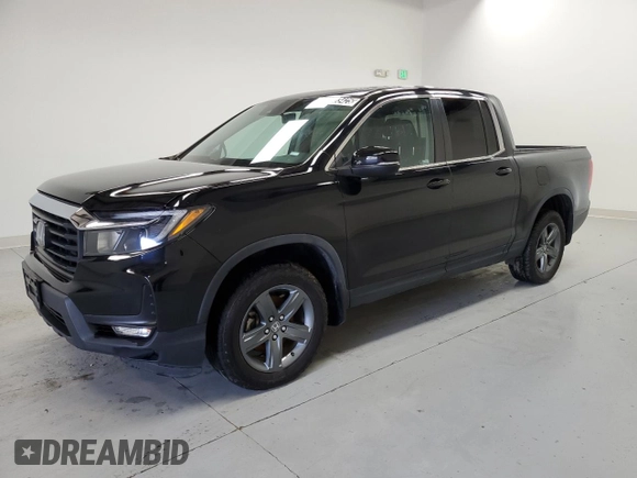 2022 Honda Ridgeline RTL with VIN 5FPYK3F52NB038976, listed as a Copart auction lot 57803425 with 33,897 mi miles and Non repairable. Bid and sale history available at DreamBid. Image 1.