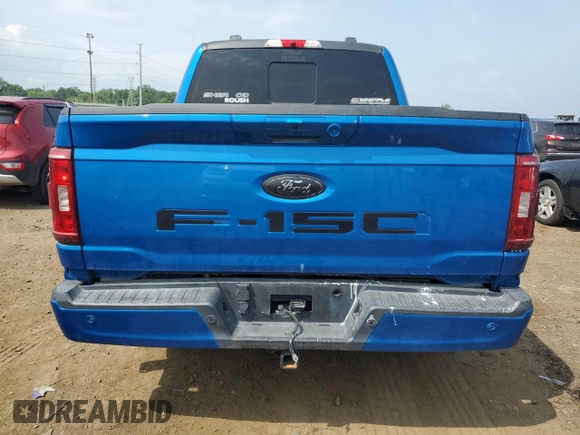 2021 Ford F-150 XL with VIN 1FTFW1E58MKE48631, listed as a Copart auction lot 61409595 with 36,388 mi miles and Salvage title. Bid and sale history available at DreamBid. Image 6.