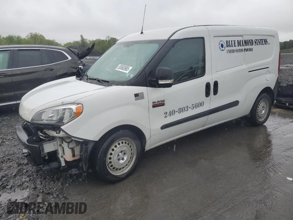 2016 Ram ProMaster City Cargo Tradesman with VIN ZFBERFAT7G6B11181, listed as a Copart auction lot 55583905 with 276,858 mi miles and Salvage Title. Bid and sale history available at DreamBid. Image 1.