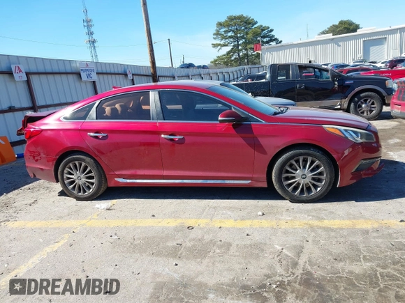 2015 Hyundai Sonata 2.4L Sport with VIN 5NPE34AF7FH240729, listed as a IAAI auction lot 41636930 with 88,446 mi miles. Bid and sale history available at carsss.com. Image 13.
