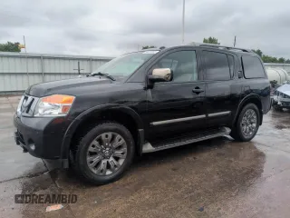 2015 Nissan Armada Platinum z VIN 5N1AA0NC0FN610167, wystawiony jako Copart lot #58822855 z przebiegiem 92 070 mil mil oraz Szkoda całkowita • Salvage title. Historia ofert i sprzedaży dostępna na DreamBid. Obrazek 1.