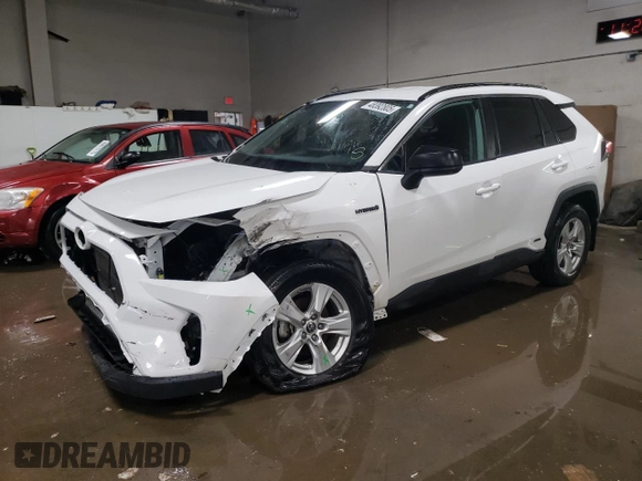 2021 Toyota RAV4 Hybrid LE with VIN 4T3LWRFV0MU034668, listed as a Copart auction lot 48392805 with 40,318 mi miles and Salvage Title. Bid and sale history available at carsss.com. Image 1.