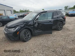 2022 Volkswagen Tiguan SE with VIN 3VV2B7AX4NM152179, listed as a Copart auction lot 58522255 with 44,773 mi miles and Salvage title. Bid and sale history available at DreamBid. Image 1.