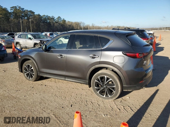 2023 Mazda CX-5 2.5 S Premium Package with VIN JM3KFBDM8P0145921, listed as a Copart auction lot 48218475 with 34,008 mi miles and Salvage Title. Bid and sale history available at carsss.com. Image 2.