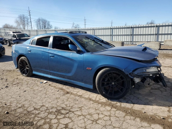 2020 Dodge Charger Scat Pack with VIN 2C3CDXGJ9LH217933, listed as a Copart auction lot 89376685 with 94,790 mi miles and Clean Title. Bid and sale history available at carsss.com. Image 4.