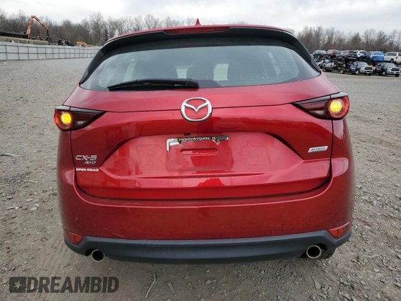 2019 Mazda CX-5 Sport with VIN JM3KFBBM5K0525696, listed as a Copart auction lot 49621595 with 87,536 mi miles and Salvage Title. Bid and sale history available at DreamBid. Image 6.
