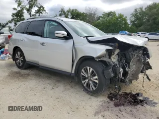 2017 Nissan Pathfinder SV z VIN 5N1DR2MN2HC639897, wystawiony jako Copart lot #52294365 z przebiegiem 168 435 mil mil oraz Szkoda całkowita • Salvage title. Historia ofert i sprzedaży dostępna na DreamBid. Obrazek 4.
