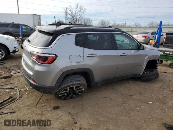 2018 Jeep Compass Limited with VIN 3C4NJDCB4JT200410, listed as a Copart auction lot 52582405 with 92,182 mi miles and Salvage title. Bid and sale history available at DreamBid. Image 3.