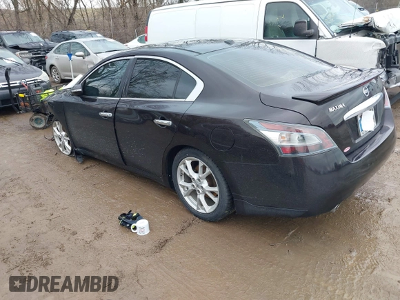 2012 Nissan Maxima SV with VIN 1N4AA5AP0CC850570, listed as a IAAI auction lot 41465994 with 158,400 mi miles and . Bid and sale history available at DreamBid. Image 3.