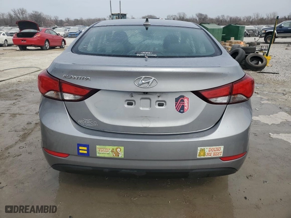 2016 Hyundai Elantra Value Edition with VIN KMHDH4AE0GU505725, listed as a Copart auction lot 49059315 with 93,760 mi miles and Salvage Title. Bid and sale history available at carsss.com. Image 6.