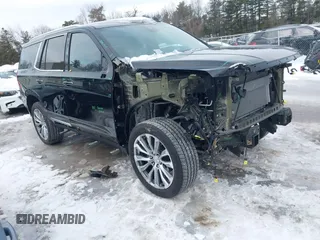 2023 GMC Yukon Denali with VIN 1GKS2DKL1PR490069, listed as a IAAI auction lot 41608625 with 14,481 mi miles. Bid and sale history available at carsss.com. Image 1.