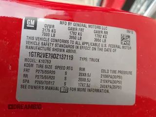 2013 GMC Sierra 1500 SLE with VIN 1GTR2VE79DZ137119, listed as a IAAI auction lot 41948258 with 137,276 mi miles and . Bid and sale history available at DreamBid. Image 9.