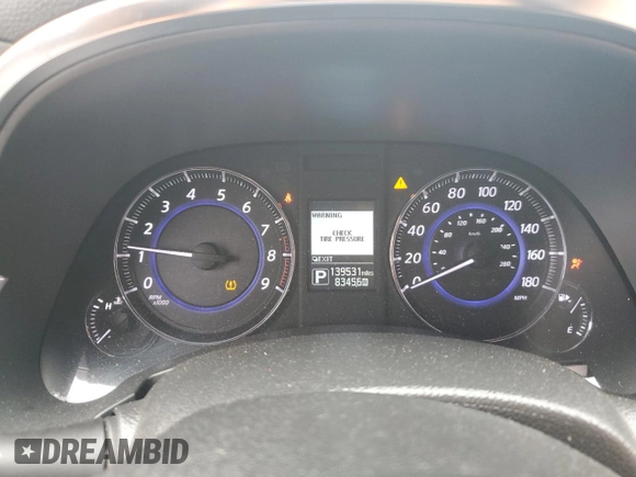 2015 Infiniti QX70 with VIN JN8CS1MW0FM482227, listed as a Copart auction lot 56796535 with 139,531 mi miles and Salvage title. Bid and sale history available at DreamBid. Image 9.