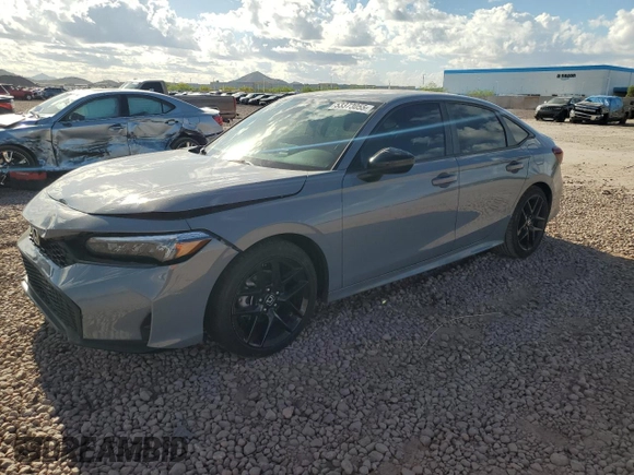 2025 Honda Civic Sport with VIN 2HGFE2F52SH537253, listed as a Copart auction lot 53373055 with 7,419 mi miles and Salvage title. Bid and sale history available at DreamBid. Image 1.