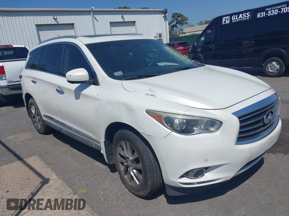 2014 Infiniti QX60 with VIN 5N1AL0MM6EC545839, listed as a IAAI auction lot 42125770 with 83,327 mi miles. Bid and sale history available at carsss.com. Image 1.