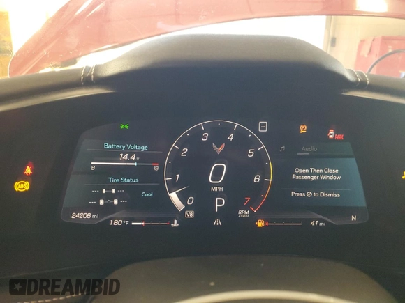2020 Chevrolet Corvette 2LT with VIN 1G1Y72D40L5112109, listed as a Copart auction lot 79007144 with 24,206 mi miles and Salvage Title. Bid and sale history available at carsss.com. Image 9.