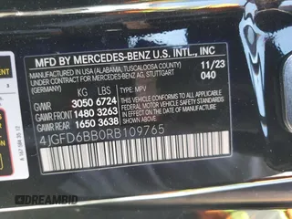 2024 Mercedes-Benz GLE 53 AMG with VIN 4JGFD6BB0RB109765, listed as a Copart auction lot 53395805 with 10,542 mi miles and Salvage title. Bid and sale history available at DreamBid. Image 14.
