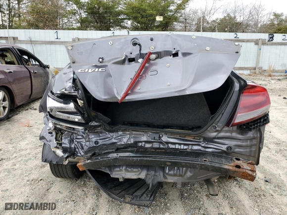 2015 Honda Civic Coupe EX with VIN 2HGFG3A81FH517812, listed as a Copart auction lot 47465635 with 152,031 mi miles and Salvage Title. Bid and sale history available at carsss.com. Image 6.