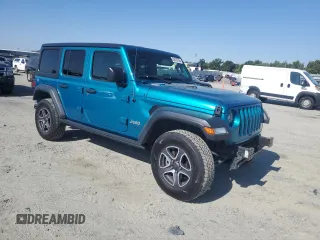 2020 Jeep Wrangler Unlimited Sport S with VIN 1C4HJXDG7LW110125, listed as a Copart auction lot 62470755 with 81,594 mi miles and Salvage title. Bid and sale history available at DreamBid. Image 4.