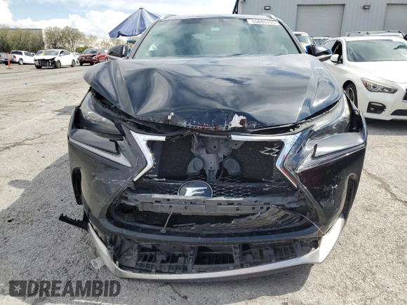 2015 Lexus NX 200t with VIN JTJYARBZ0F2004365, listed as a Copart auction lot 55886135 with 80,414 mi miles and Salvage title. Bid and sale history available at DreamBid. Image 5.