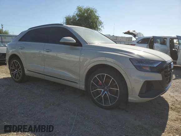 2023 Audi Q8 Premium Plus with VIN WA1EVBF14PD034863, listed as a Copart auction lot 52172605 with Not provided miles and Salvage title. Bid and sale history available at DreamBid. Image 4.