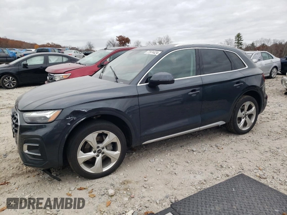 2021 Audi Q5 Prestige with VIN WA1CAAFY5M2077240, listed as a Copart auction lot 77974424 with 53,153 mi miles and Salvage Title. Bid and sale history available at carsss.com. Image 1.
