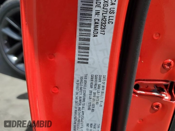 2020 Dodge Charger Scat Pack z VIN 2C3CDXGJ7LH232317, wystawiony jako Copart lot #61371305 z przebiegiem 22 761 mil mil oraz Czysty tytuł • Clean title. Historia ofert i sprzedaży dostępna na DreamBid. Obrazek 12.