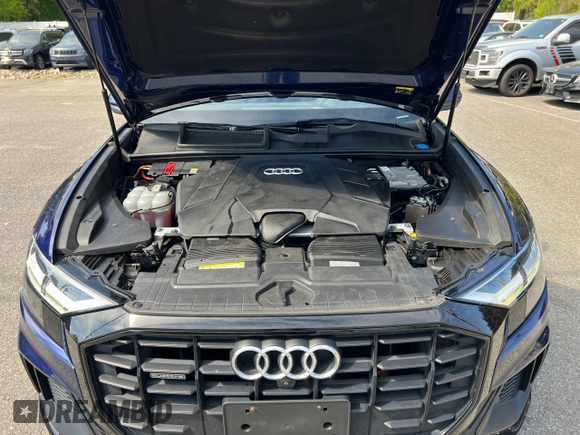 2019 Audi Q8 Premium Plus z VIN WA1EVAF10KD010837, wystawiony jako Copart lot #57176455 z przebiegiem 129 283 mil mil oraz Tytuł czysty. Historia ofert i sprzedaży dostępna na DreamBid. Obrazek 8.