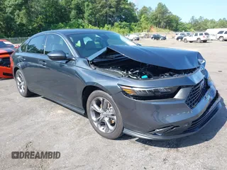 2024 Honda Accord EX with VIN 1HGCY1F37RA051128, listed as a IAAI auction lot 42405257 with 8,745 mi miles and . Bid and sale history available at DreamBid. Image 1.