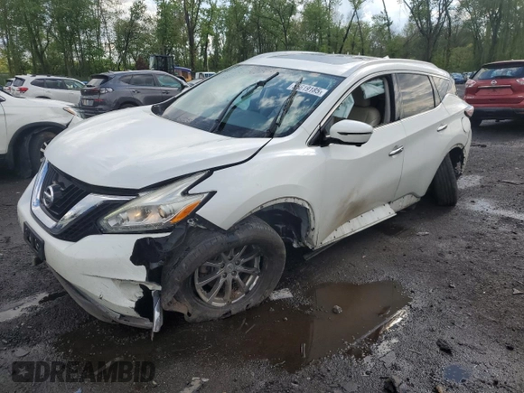2016 Nissan Murano SL z VIN 5N1AZ2MH3GN128490, wystawiony jako Copart lot #55619185 z przebiegiem 77 174 mil mil oraz Szkody całkowita. Historia ofert i sprzedaży dostępna na DreamBid. Obrazek 1.