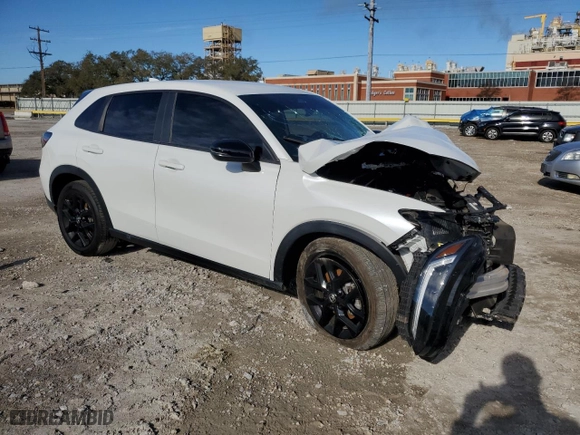 2023 Honda HR-V Sport with VIN 3CZRZ1H50PM727496, listed as a Copart auction lot 43452355 with 0 mi miles and Salvage Title. Bid and sale history available at carsss.com. Image 4.