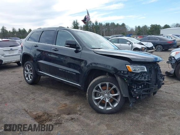 2020 Jeep Grand Cherokee Summit with VIN 1C4RJFJT5LC355247, listed as a IAAI auction lot 41809100 with 62,910 mi miles and . Bid and sale history available at DreamBid. Image 1.