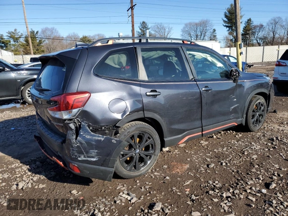 2019 Subaru Forester Sport with VIN JF2SKAPC1KH446026, listed as a Copart auction lot 47895875 with 70,657 mi miles and Salvage Title. Bid and sale history available at carsss.com. Image 3.