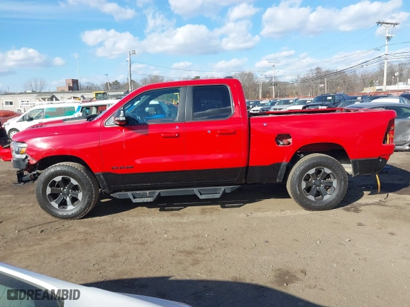2019 Ram 1500 Rebel with VIN 1C6SRFET5KN753654, listed as a IAAI auction lot 41421884 with 90,255 mi miles. Bid and sale history available at carsss.com. Image 14.