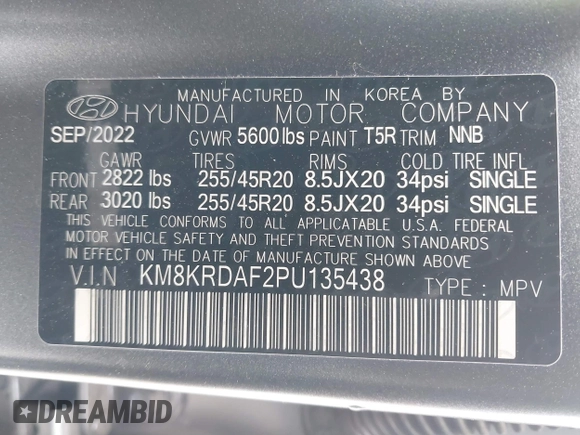 2023 Hyundai Ioniq 5 Limited z VIN KM8KRDAF2PU135438, wystawiony jako IAAI lot #41901677 z przebiegiem 19 453 mil mil oraz . Historia ofert i sprzedaży dostępna na DreamBid. Obrazek 9.