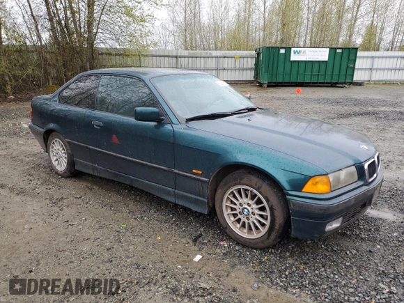 1997 BMW 3 Series 328is with VIN WBABG1320VET05383, listed as a Copart auction lot 52463975 with 236,590 mi miles and Clean Title. Bid and sale history available at carsss.com. Image 4.