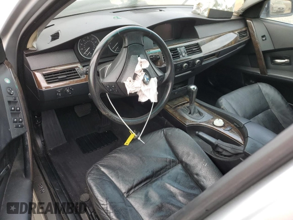 2004 BMW 5 Series 525i with VIN WBANA53504B845624, listed as a Copart auction lot 47285525 with 180,496 mi miles and Salvage Title. Bid and sale history available at carsss.com. Image 8.