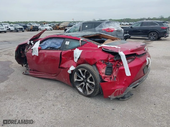 2018 Lexus LC with VIN JTHHP5AY4JA005468, listed as a IAAI auction lot 40055011 with 1 mi miles. Bid and sale history available at carsss.com. Image 3.