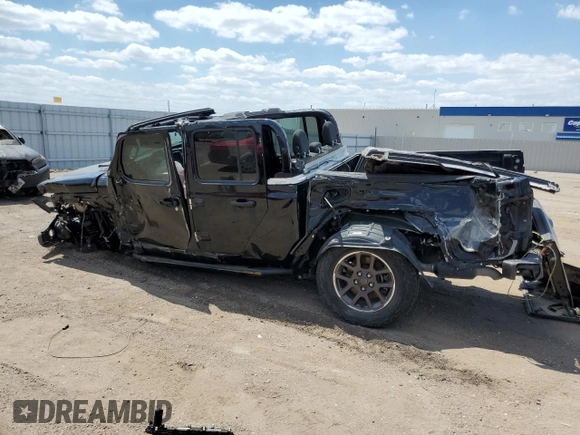 2021 Jeep Gladiator 80th Anniversary с VIN 1C6HJTAG2ML513632, выставлен на аукционе Copart как лот 57140595 с пробегом Не указан миль и Списание • Salvage title. История ставок и продаж доступна на DreamBid. Изображение 2.