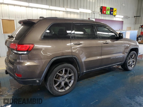 2020 Jeep Grand Cherokee Laredo E with VIN 1C4RJFAG4LC380188, listed as a Copart auction lot 58388125 with 106,709 mi miles and Clean title. Bid and sale history available at DreamBid. Image 3.