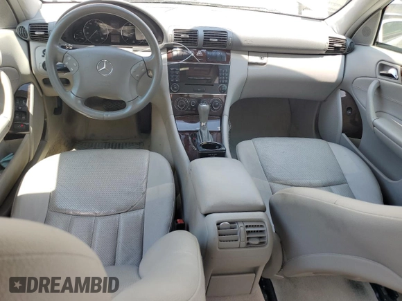 2005 Mercedes-Benz C 240 with VIN WDBRF61J35F580329, listed as a Copart auction lot 65527144 with 91,525 mi miles and Salvage Title. Bid and sale history available at DreamBid. Image 8.