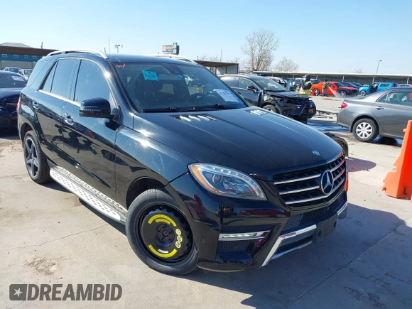 2014 Mercedes-Benz M ML 350 with VIN 4JGDA5HB9EA351147, listed as a IAAI auction lot 41364737 with 106,723 mi miles. Bid and sale history available at carsss.com. Image 1.