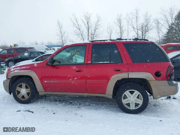 2002 Chevrolet TrailBlazer LS with VIN 1GNDT13S722412684, listed as a IAAI auction lot 41621413 with 162,244 mi miles. Bid and sale history available at carsss.com. Image 14.