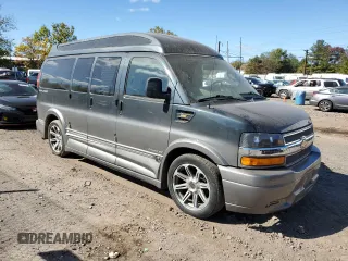 2017 Chevrolet Express Cargo with VIN 1GCWGAFG1H1107676, listed as a Copart auction lot 73634334 with 107,314 mi miles and Salvage title. Bid and sale history available at DreamBid. Image 4.